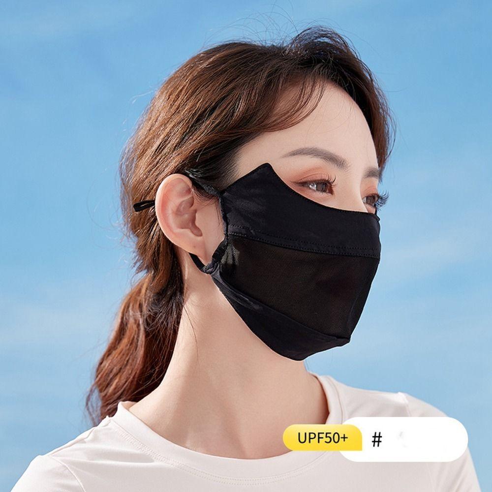 For Men For Women Eye Protection Face Scarves Sunscreen Veil Anti-uv Face Cover Ice Silk Face Scarf
