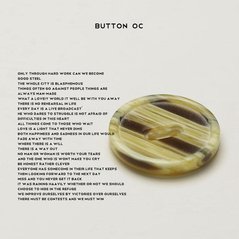 5 шт. Пуговицы из смолы с двумя ушками, имитация дерева, полосатые, для женского свитера, одежды, пуговицы для куртки, двусторонние, нейлоновые, декоративные пуговицы для пальто