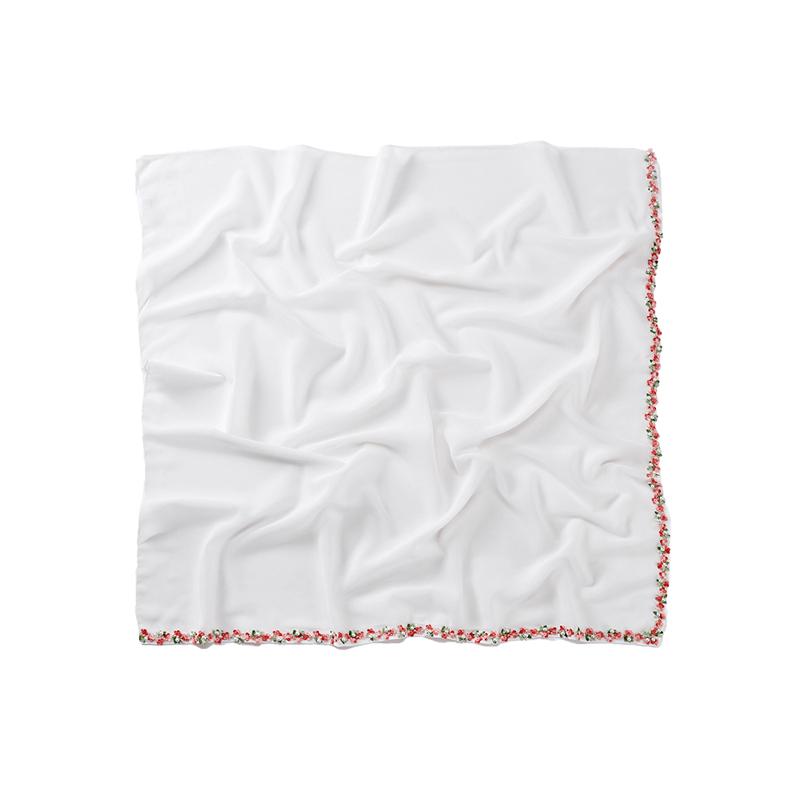 1 шт. головной убор, цветочная шаль, кружево, бисер, модный искусственный жемчуг, женский головной убор, мусульманский хиджаб, квадратный шарф, шифоновый тюрбан