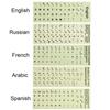 Russian Letter English Deutsch Luminous Alphabet Layout Protective Film Keyboard Stickers