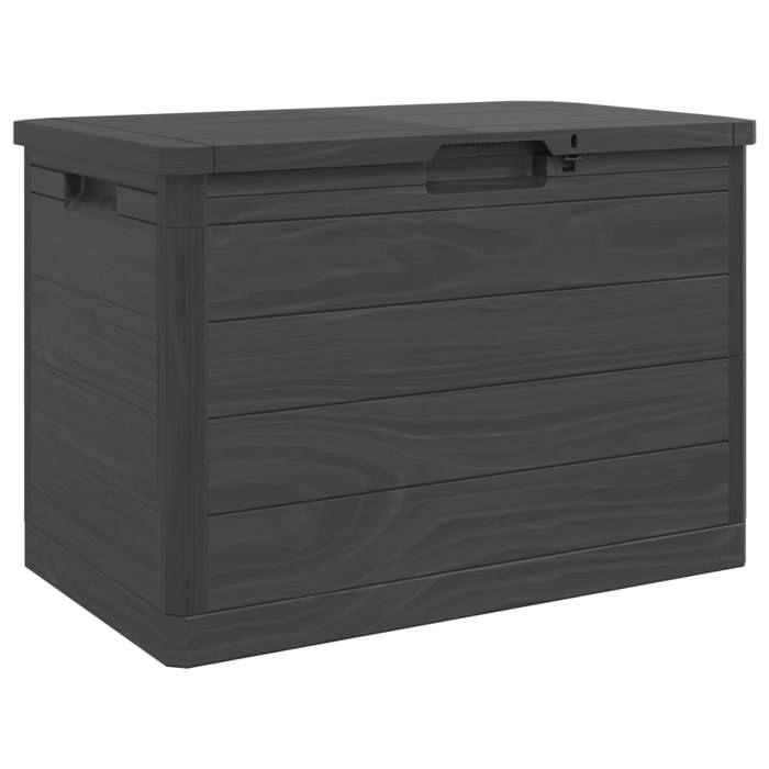 VidaXL Outdoor Cushion Box Anthracite 77,5x44,5x53 Cm PP, Cushion Container, Garden Cushion Box, Box, 366602