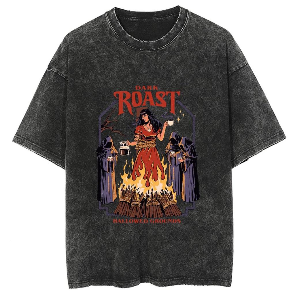 Серия комиксов ужасов. Мы уже приехали? Путешествия Игры для детей Печатные футболки Винтажные выстиранные хлопковые футболки Подарочная одежда