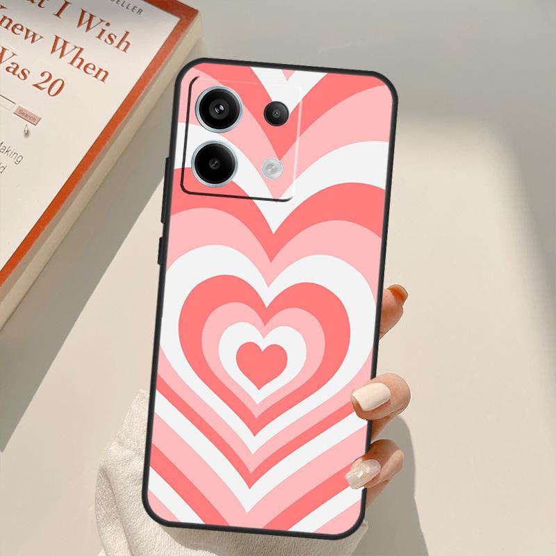 Latte Love Tunnel Коричневое Сердце Чехол Для Xiaomi Redmi Note 13 10 11 12 14 15 Pro Plus Чехол Для Redmi 15 15C 13C 12C 10C 14C