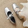 Fashion Elegant Bows Designed Shallow Mouth Single Shoes Women's 2025 Spring New Square Head Comfortable Slip On Casual Mary Jane Shoes