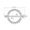 Европейский и американский стиль кольца для сосков с инкрустацией бриллиантами, 316 нержавеющая сталь, украшения для пирсинга тела