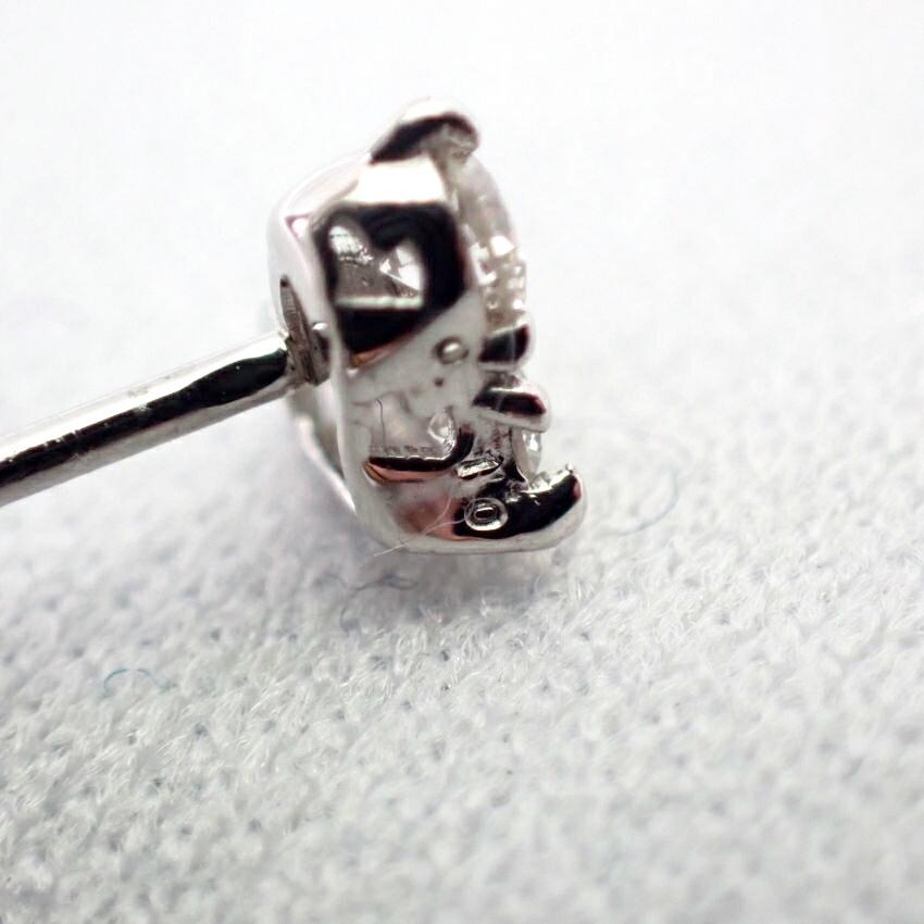 [New] PT900 Diamond Heart Earrings 0.1ct, 0.1ct[i2-3]