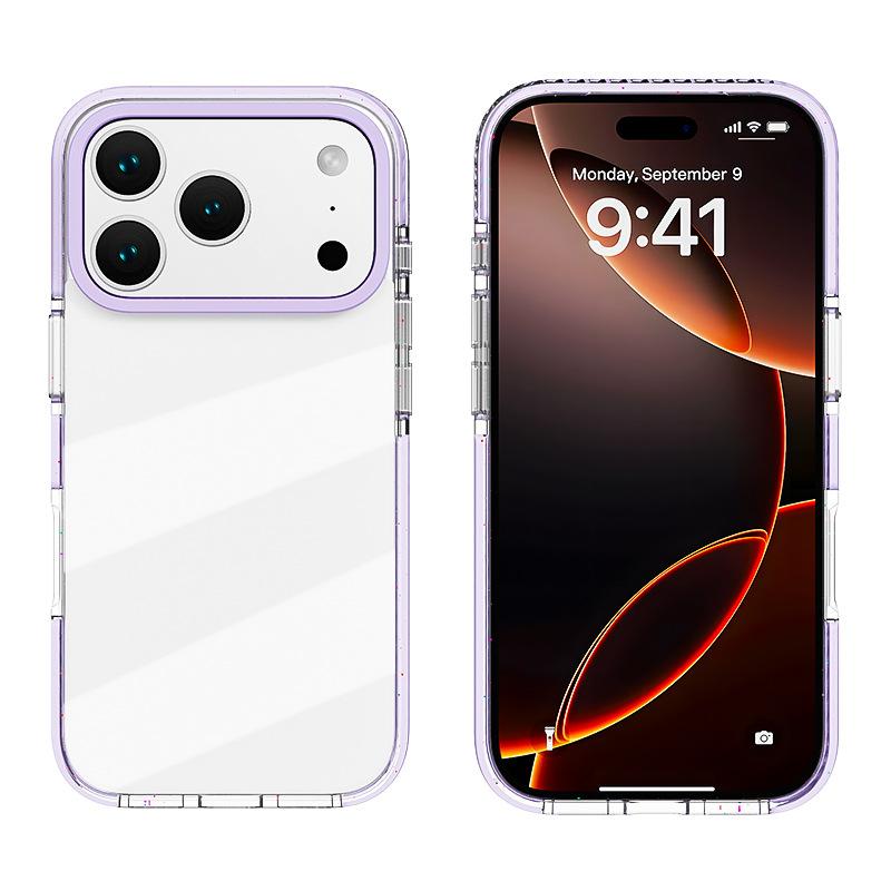 Подходит для IPhone17 ProMax Candy Три в одном Чехол для телефона IPhone 16 Прозрачный Противоударный Полный пакет 15 Защитный чехол