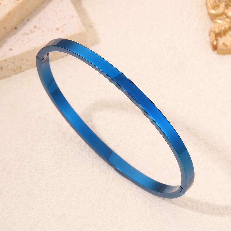 Женский высококачественный браслет из титановой стали, не тускнеющий, с полированной пряжкой-манжетой