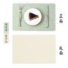Cowhide pattern two-color leather placemat hotel restaurant ceramic anti-scalding heat insulation mat drain teacup mat can be customized