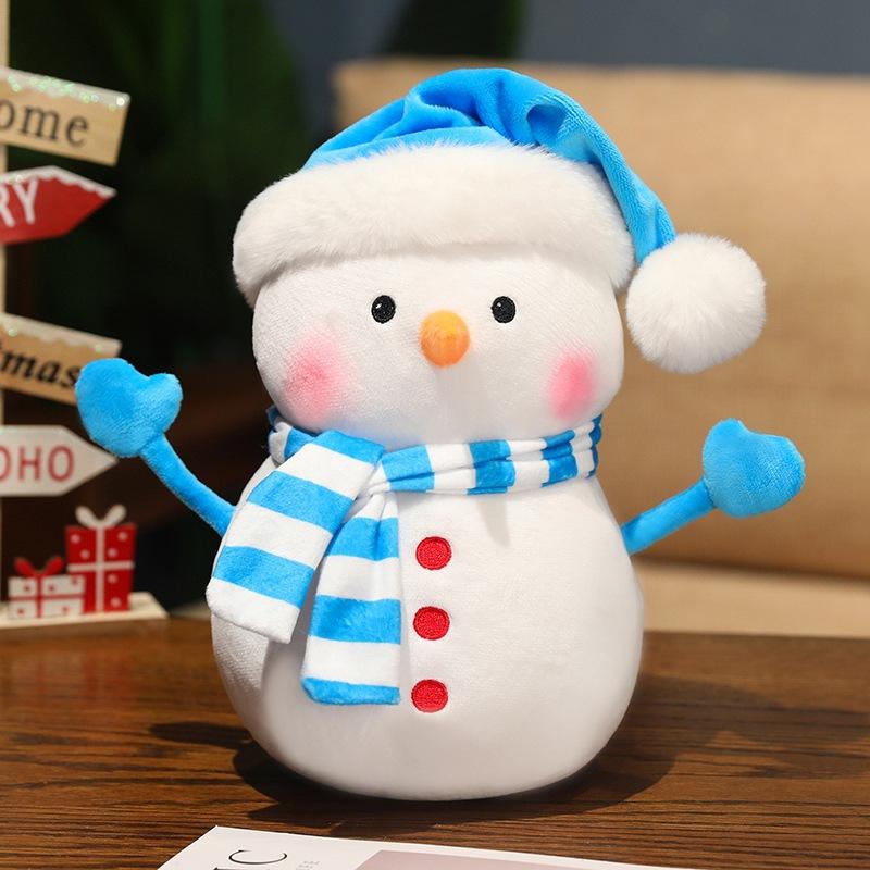 Милая рождественская кукла-снеговик, плюшевая игрушка, кукла-снеговик, детская успокаивающая кукла, рождественский подарок