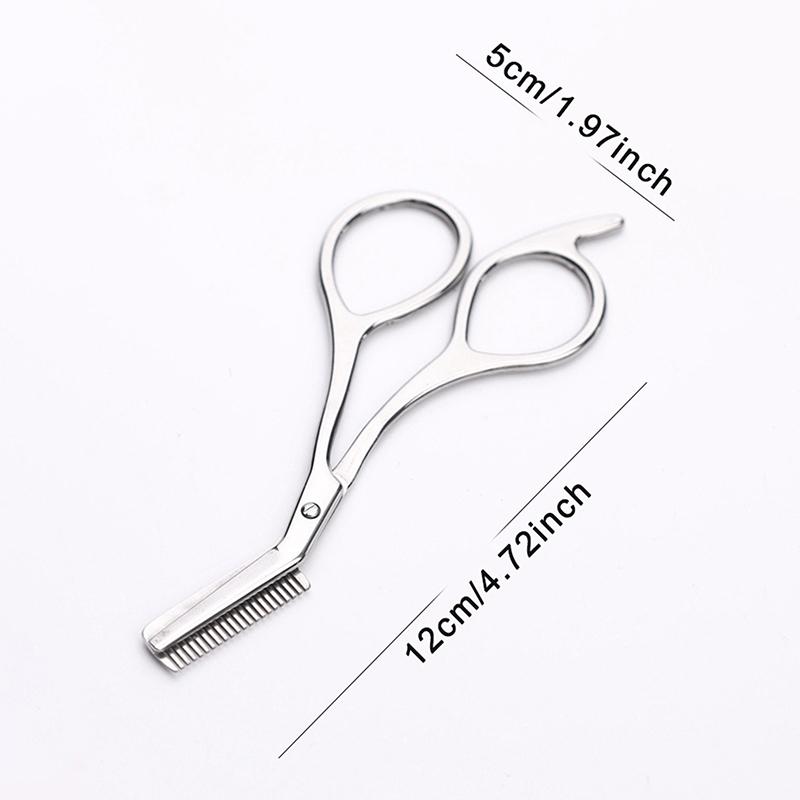 Ножницы-триммер для бровей из нержавеющей стали Точный инструмент для ухода за лицом для мужчин и женщин Легкий нож Инструмент-бритва для удаления волос