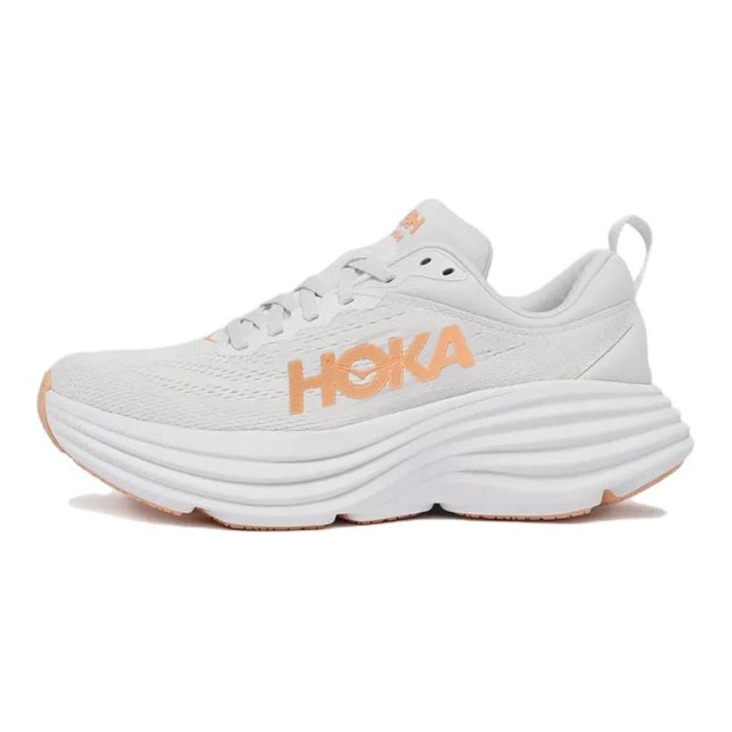 HOKA Bondi 8 Белый Дыня Женские Кроссовки 1127952-WLP