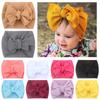 Cute Big Bowknot Baby Headband Solid Color Baby Girls Hairband Elastic Infant Newborn Turban Headwear Baby Hair Accessories