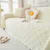Autumn Winter Plush Towel Lamb Velvet Sofa Cover Cloth Cover Cream Simple Modern Style Solid Color Thickened Loveseat Blanket