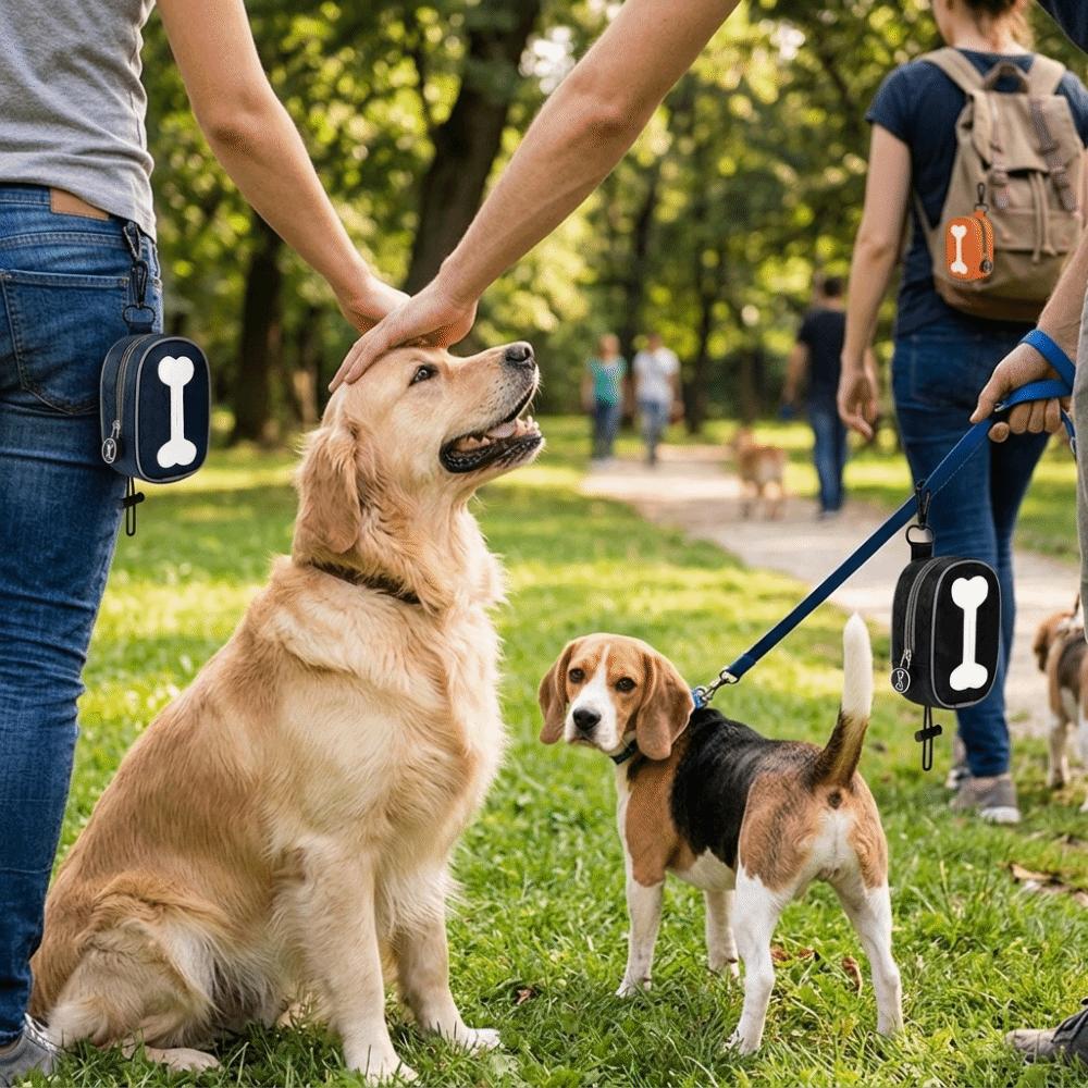Durable Nylon Pet Waste Bag Holder Compact Size Pet Garbage Bag Carrier Leash Attachment