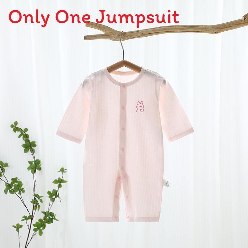 Baby Summer Cotton Romper With Long Sleeves For Newborns And Infants