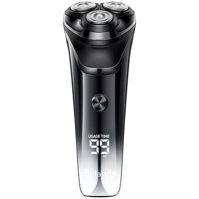 Электробритва с большим ЖК-дисплеем, USB-бритва IPX7, ЖК-дисплей с временем. Идеально для деловых поездок или использования в машине. Включает японскую инструкцию. Мужская [Сделано в Японии]