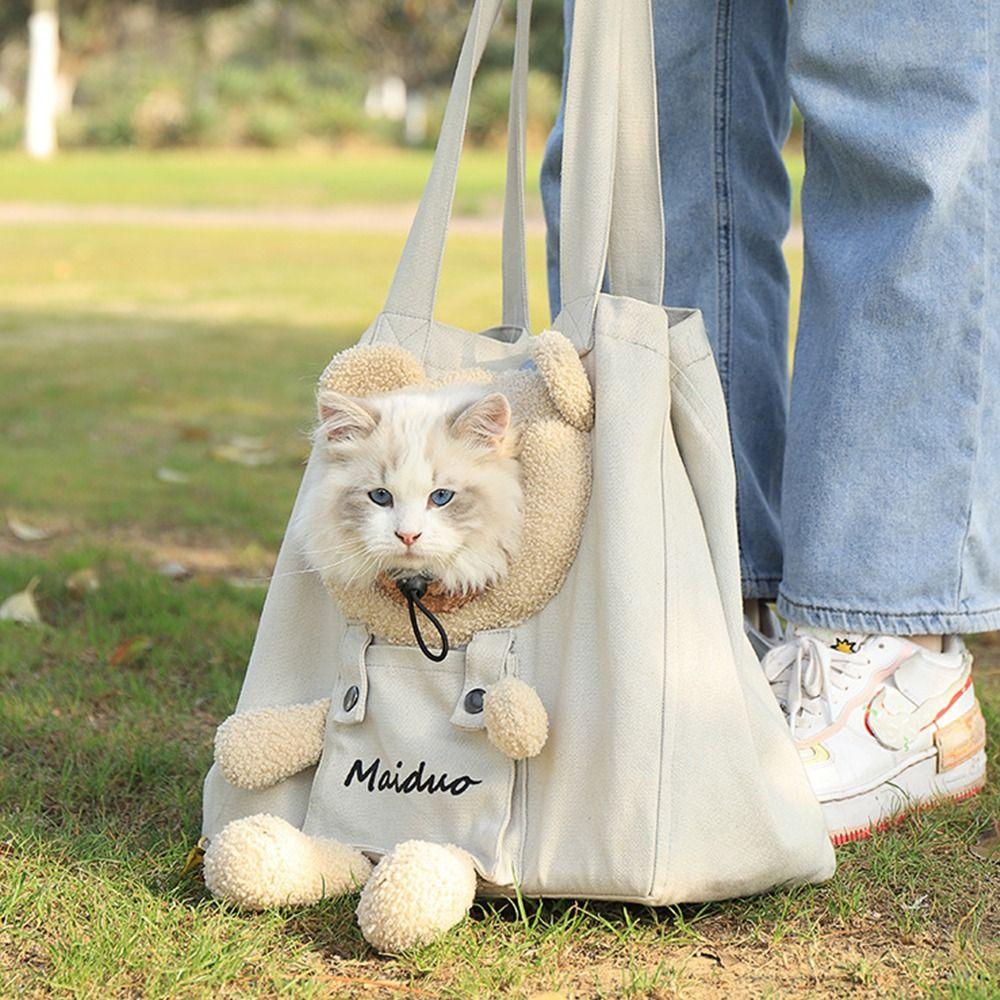Portable Lion-shaped Pet Supplies Cat Shoulder Bag Puppy Messenger Bag Pet Knapsack Tote