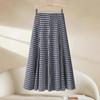 Plaid Summer Midi Skirt - 2025 A-Line, Age-Reducing, Stunning and Thin Mid-Length Umbrella Skirt for Women