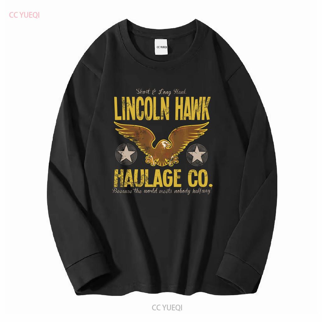 Unisexs Organic Cotton T Shirt Lincoln Hawk Haulage Co Over The Top Inspired Film Vintage Washed Versatile Top For Everyday Wear