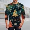 Men's T Shirt O-Neck Clothing Apparel Outdoor Long Sleeve Print Fashion Designer Vintage