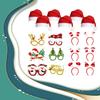 Christmas Decorations Adult Santa Glasses Non-woven Fabric Head Bands Gift for School Parties Live Streaming Photo Prop