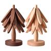 Tree Design Stand Wooden Trivets Anti Scald Heat Resistant Table Mat Coaster Wood Placemats Pot Kitchen Accessories