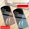 Текстура кожи высокого класса Для iPhone 17 16 15 14 13 Plus 12 mini 11 Pro Max XR Xs Max X 7 8 6S 22 20 Эллиптический стеклянный чехол для телефона