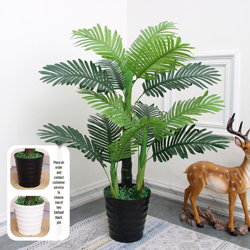 Большая искусственная пальма «Рыбий хвост» напольная | Комнатная искусственная зелень для декора гостиной
