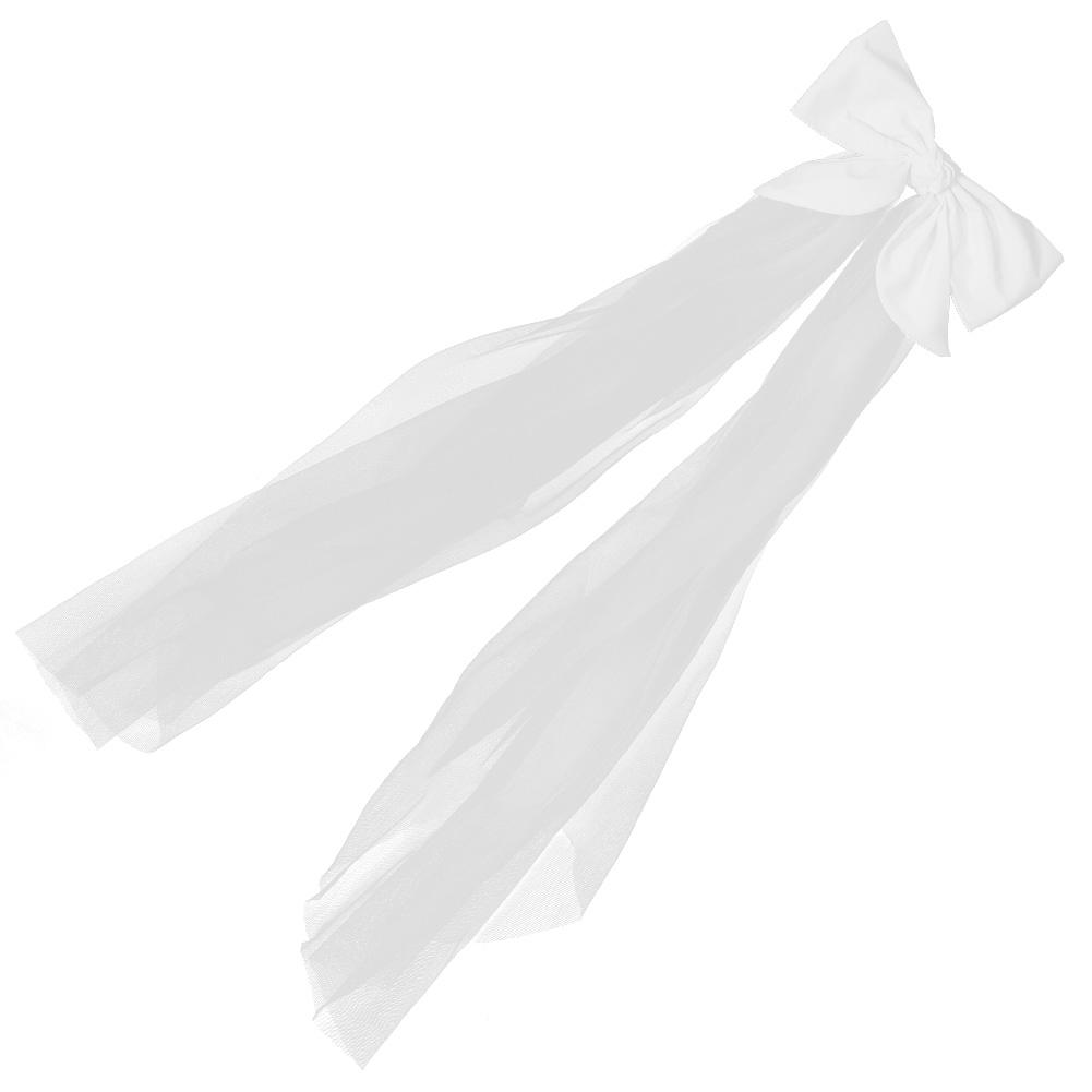 Двухслойная сетка тюль однотонная женская короткая свадебная фата с зажимом ленточный край центральный каскад головной убор невесты для вечеринки