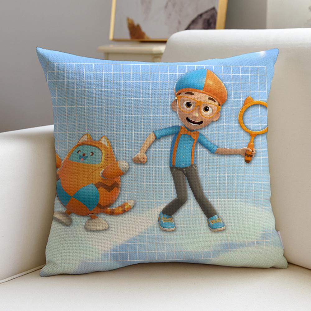Cheerful BBlippiS Cushion Cover Breathable and skinfriendly linen pillowcase square removable and washable cushion