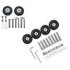 Luggage Wheels Suitcase Replacement Roller Bearing Hardware Repairing Kit Rubber Casters OD 45x18mm/70x24mm Heavy Duty