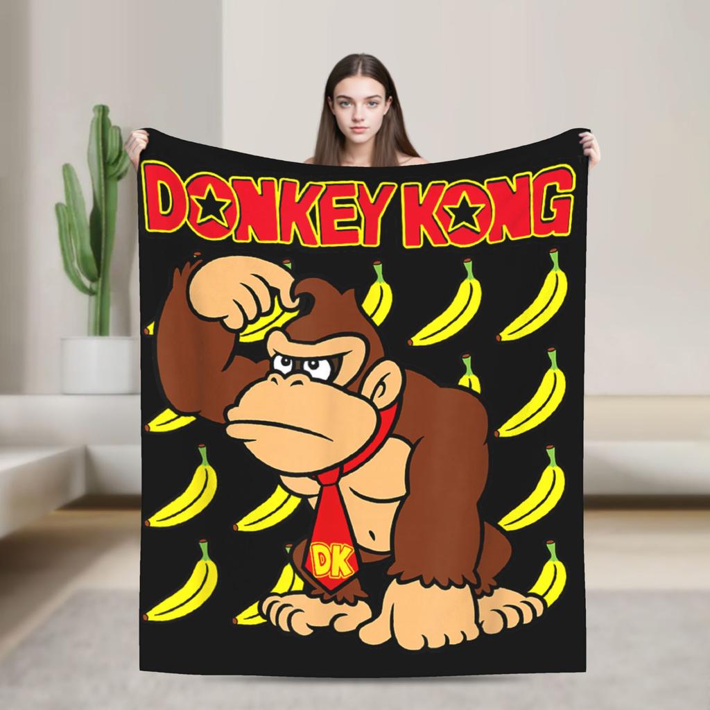 Donkey Kong Game Blankets Flannel Awesome Warm Throw Blanket for Bedspread Summer