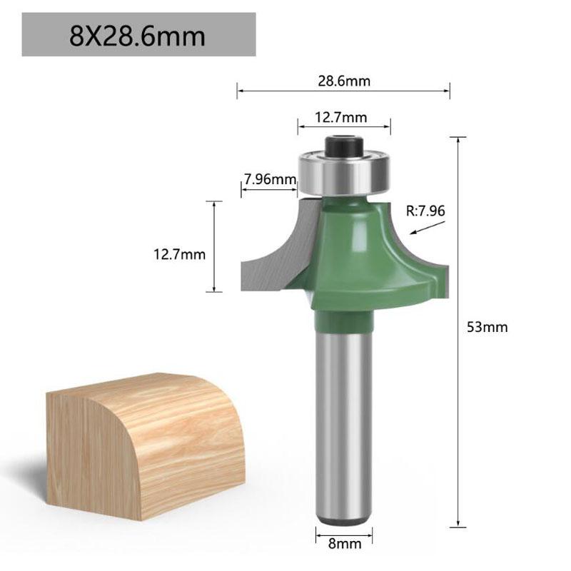 1 шт., угловая круглая фреза, вольфрамовая фреза с хвостовиком 8 мм для древесины, деревообрабатывающих фрез