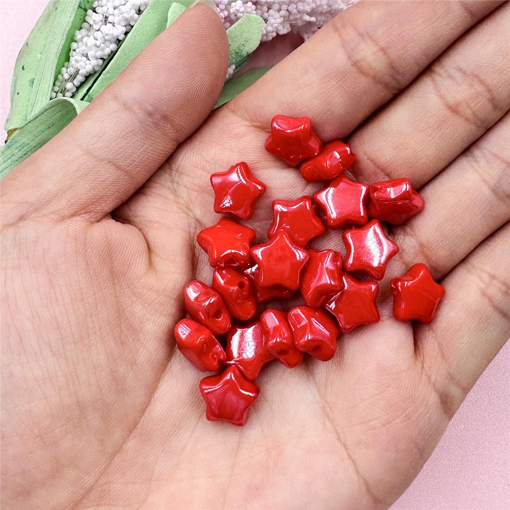 20 шт., 10,2 мм, акриловые маленькие звездочки, свободные бусины для браслета, ожерелья, брелока, материал для самостоятельного изготовления бисера