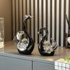 Crystal Ball Couple Swan Decoration for Modern Luxury Home Entrance, Living Room, Wine Cabinet, TV Stand, Wedding Gift