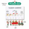 6 Pairs Ladies Christmas Series Earrings With Santa Claus Zircon Pattern Fashionable And Cute Cartoon Alloy Earrings Accessories