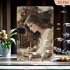 D Flat D FlatD Flat Pc D Flat Decorative Sign X Inch Classic Pinup Illustrations In Vintage Pastel Colors Metal Wal