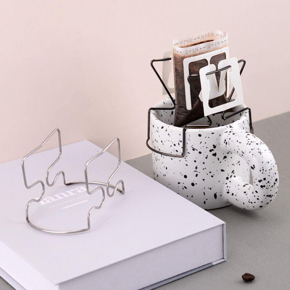 Accessories Reusable Coffee Dripper Holder 304 Stainless Steel Universal Coffee Filter Paper Holder Coffee Filter Shelf