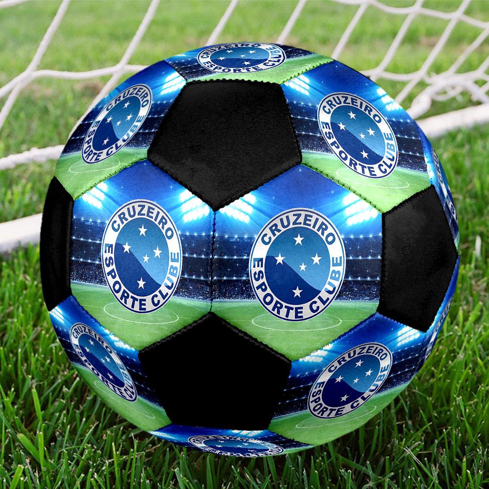 Футбольный мяч Cruzeiro Esporte Clube, размер 5, разноцветный, машинная строчка, ПВХ, готов к соревнованиям, прочный, с высоким отскоком