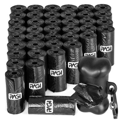 800 Poop Bags for Dog Cat, черные пластиковые пакеты для отходов домашних животных, дозатор с зажимом для поводка