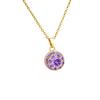 Necklace Color Round Rotatable Necklace Accessories Women's Niche Design Sense Versatile Non-Fading Titanium Steel Accessories