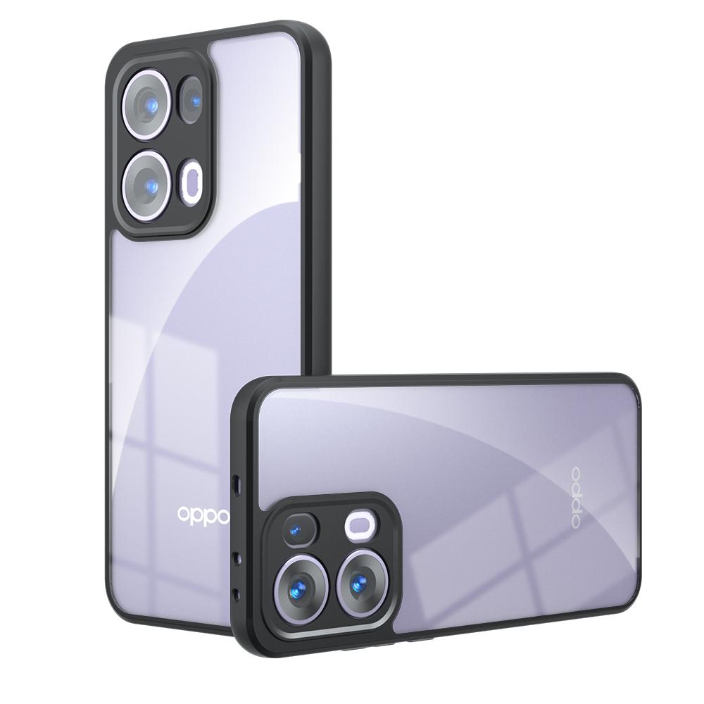 Для OPPO Reno 13, Reno 13 Pro Чехол Противоударный Матовый на ощупь Матовый PC+TPU Защита от отпечатков пальцев Прозрачная крышка для Reno13