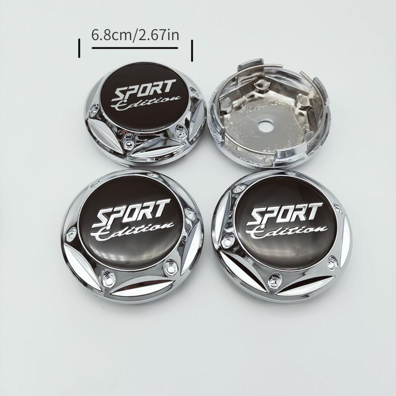 4 шт. модифицированная центральная крышка ступицы Sport Edition Крышка автомобильного колеса Пылезащитная центральная крышка колеса 68 мм Крышка центра колеса с логотипом Модификация автомобиля