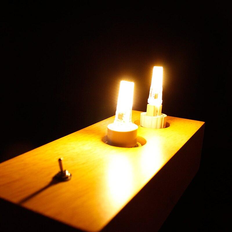 10PCS COB Bulb Chandelier Wick G4 Led Light Source Dimmable 12v Mini Double Pin Bulb 3w Energy Saving Lamp Accessories AC 220V
