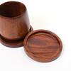 Tokunari Tea Coasters Set of 2 Elevate Your Hospitality with This Stylish Wooden Design (Lacquered/9.5cm Diameter) (TAV-201)