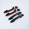 For Toyota Fortuner SW4 AN150 AN160 2015- Carbon Fiber Door Handle Cover Overlay Panel Frame Chrome Car Styling Accessories