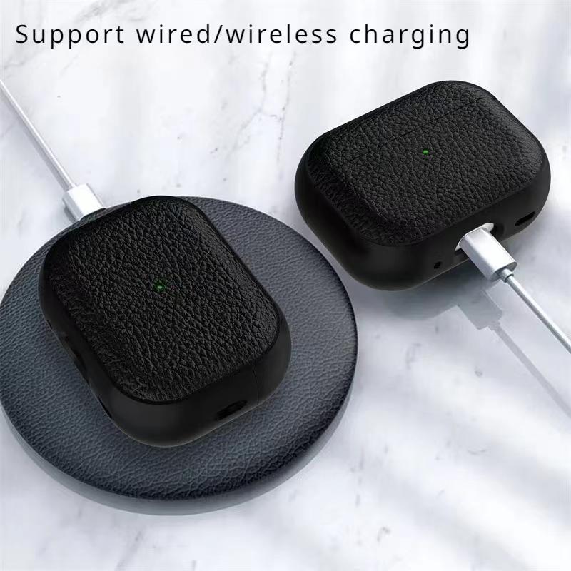 For Airpods Pro 1 2 Case Luxury Leather Business Earphones Case With Hook Strap Headphone Cover For Apple Air Pods 4 3 2 1 Shell