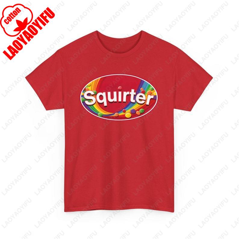 Ироничная футболка SQUIRTER Мем Поколения Z Y2K Неадекватная Футболка Подарок для Девушки Лучшей Подруги Неприличный Смешной Взрослый Юмор Мягкие Хлопковые Топы