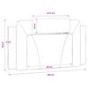 Headboard Cushion  Viana  White and Black 100 cm Faux Leather